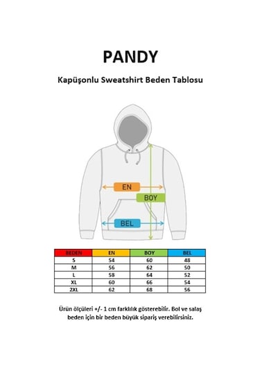 Pandy Kapüşonlu Fermuarlı Oversize Kalp Baskılı Mevsimlik Unisex Sweatshirt Kalpbaskılı Siyah