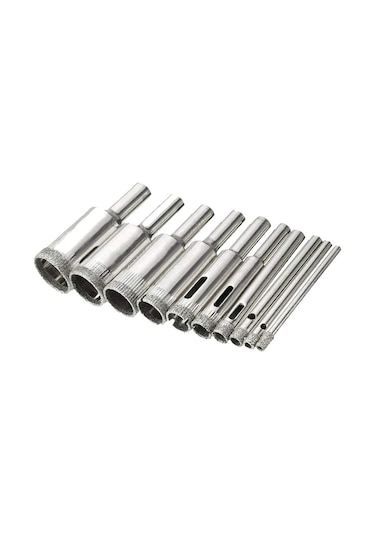 Kangvka 10'lu Elmas Matkap Ucu Seti 3-18mm - Cam, Seramik, Mermer, Tuğla Delme Aleti