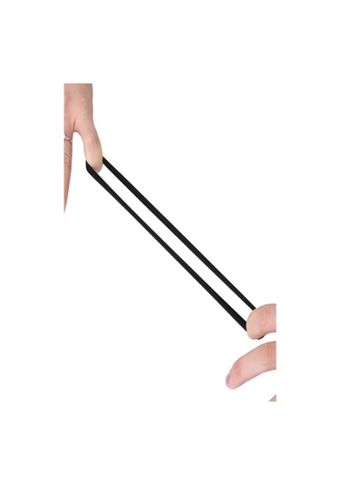 Kadın 20'lu Siyah Ultra Esnek Bilek Lastik Toka Siyah