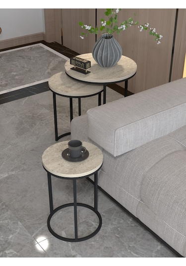 Zigon Sehpa C Lüx Traverten Ekru