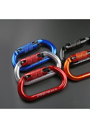 Suofeng Otomatik Kilitli 25kn Alüminyum O Tipi Ana Kilit - Outdoor Tırmanma, Rope İçin Dayanıklı Ve Hafif Kırmızı