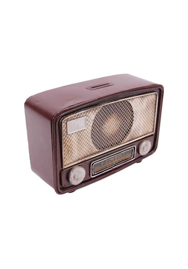 Dekoratif Metal Radyo Kumbara 1210b-1102 1 Adet