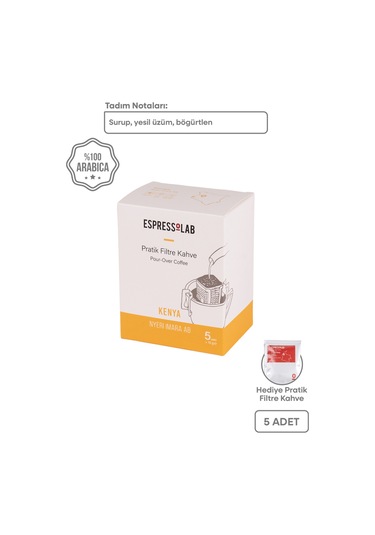 Kenya Nyeri Imara Ab Pratik Filtre Kahve - 5'li Paket | Hızlı Ve Kolay Demleme