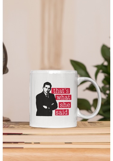 That's What She Said No:4 Red Michael Scott The Office Baskılı Kupa Bardak Kırmızı