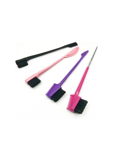 Sones Adet Kaş Fırçası Kirpik Tarağı Seti Saç Çizgisi Tarağı Kaş Düzeltme Aracı B