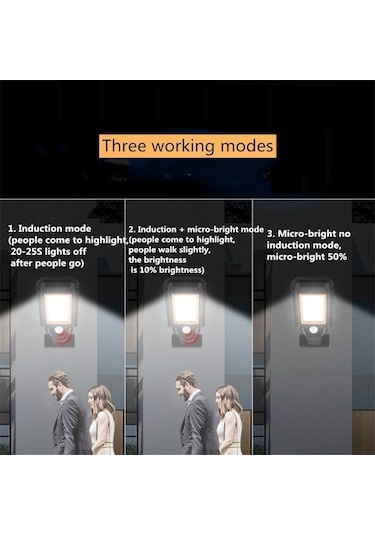 Cbtx Bahçe Aydınlatma 120 Cob Solar Lamba Gövde İndüksiyon Duvar Lambası Led Dış Mekan Su Geçirmez Aydınlatma Sokak Lambası Yeşil Kenar