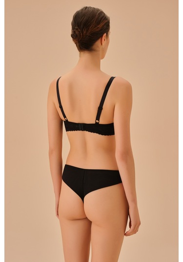 Suwen Liona Dantelli String Külot Sw8530012 Siyah