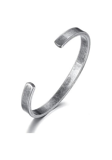 Basit Klasik Vintage Viking Manşet Bilezik Bilezik 56mm Altın - Bej