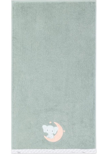 Gezenbebe Hero Nakışlı Bebek Çocuk El Ve Baş Havlusu 50x90 Yeşil