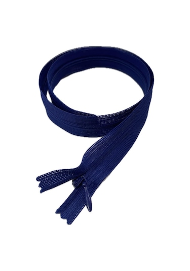Uzun Gizli Fermuar Saxs Mavi 64cm