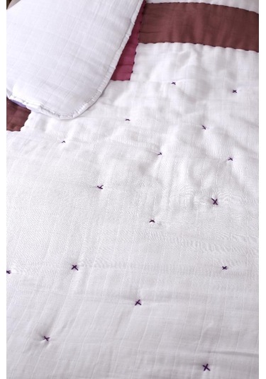 %100 Pamuk Çocuk Müslin Yorgan - El İşlemeli 100x150 Cm - Ztd200