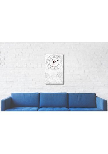 Decorıta Cam Saat | Mermer Desen Çok Renkli