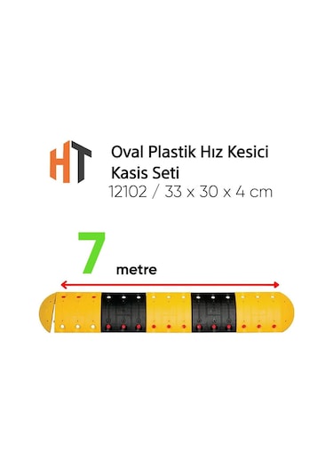 Oval Plastik Hız Kesici Kasis Seti 7 Metre
