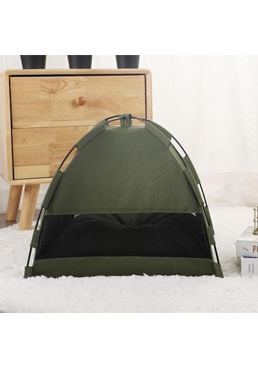 Kedi Çadır Köpek Yatağı Pet Teepee İçin Yastık İle Köpek Kulübesi Kapalı Kedi Yuva Kedi Yatak Yavru Köpek Mağara Köpek Evi Pet Kanepe 40x40cm