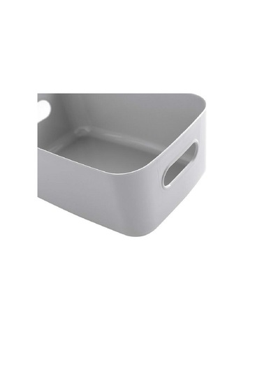 Sones Masaüstü Depolama Kutusu Banyo Mutfak Plastik Depolama Sepeti Atıştırmalıklar Çeşitli Depolama Sepeti Kozmetik Depolama Sepeti Gri