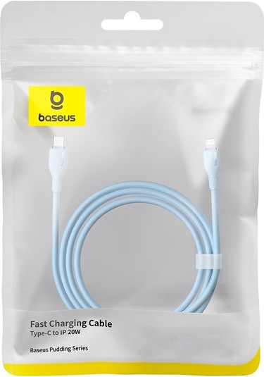 Baseus Pudding Serisi 20w Type-c - 8 Pin Hızlı Şarj Veri Kablosu, Uzunluk:2m