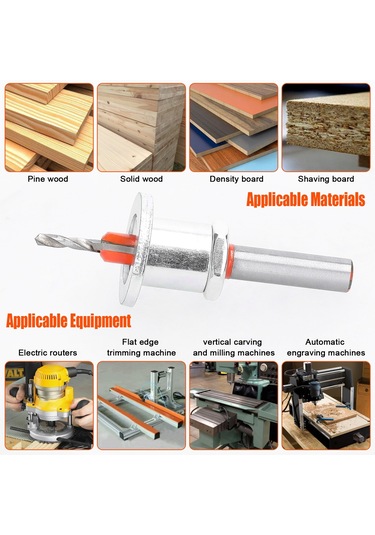 Hallow Shank Karbür Ağaç İşleme Yönlendirici Bit Havşa Matkabı 8 8 3.0 MM