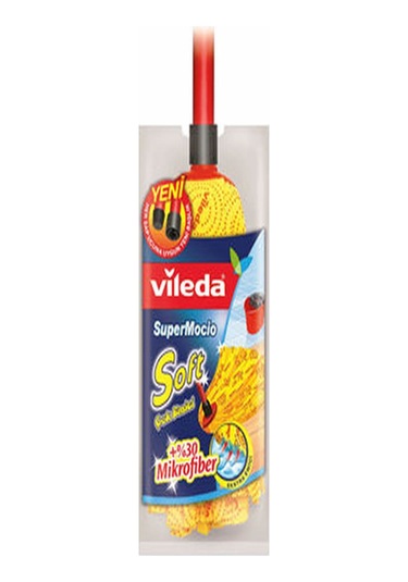 Vileda Supermocio Soft %30 Mikrofiberli Saplı Yedek Paspas 8690803750268
