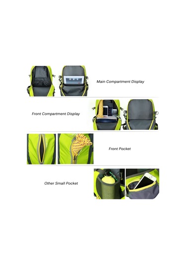 Padalink 40l Dayanıklı Seyahat Sırt Çantası - Hafif Ve Kompakt 6 Cep Gri