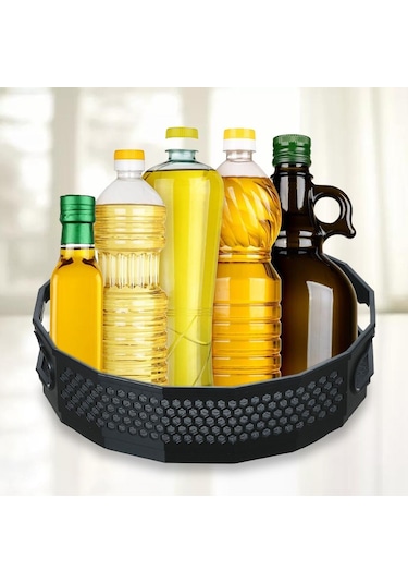 Suntek Magideal Kaymaz Pikap Baharat Rafı Banyo Depolama Tepsisi Siyah