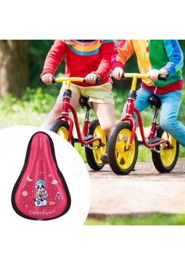 Suntek Çocuk Bisiklet Koltuk Minderi Kılıfı Erkek Kız Kırmızı