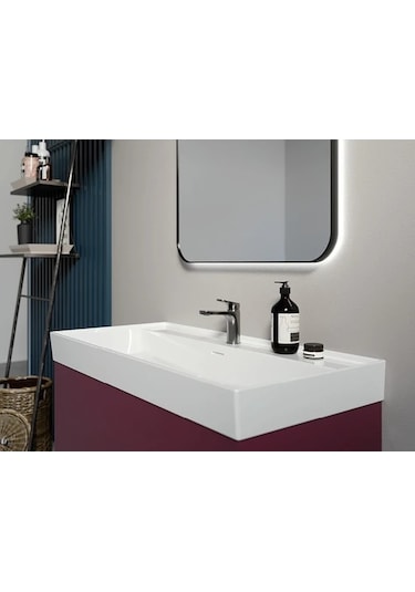 Turkuaz Seramik Cerastyle Sharp Etajer Uyumlu Banyo Lavabo 80 x 48 CM