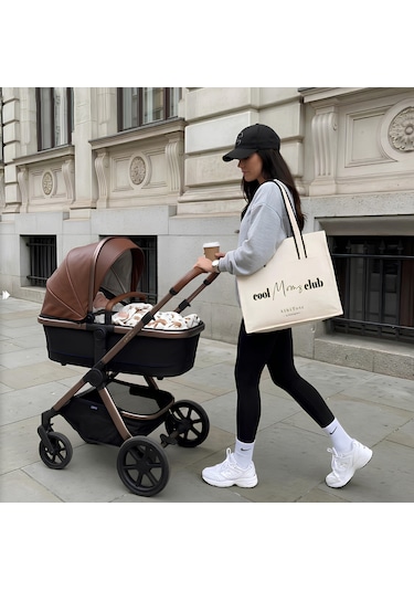 Ds Designarts Albitote Cool Moms Club Kanvas Totebag Açık Krem