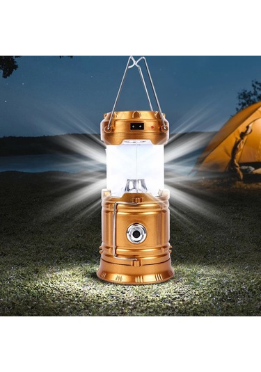 Forlife 20Watt Solar Kızaklı Kamp Lambası Siyah