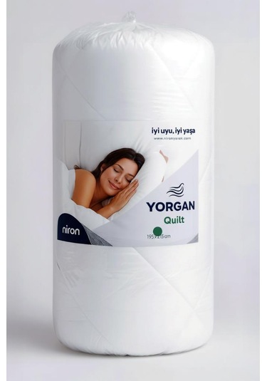Niron Çift Kişilik Yorgan 195x215 Mikrofiber Kumaş, 200 G/m² Silikon Elyaf Dolgu Beyaz