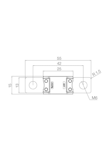 Mega Compact Sigorta 200a Mavi 200 Amper Dc Bakır