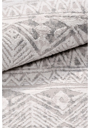 Volora Halı Koleksiyonu Yumuşak Dokulu, Modern İnce Form, Tozumaz Ve Kolay Temizlenebilir Krem - Gri