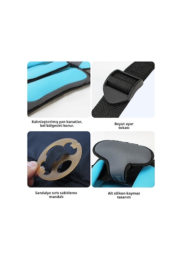 Snapbuy Ev Tipi Sabitlenebilir Sandalye Minderi - 9 Ay-3 Yaş Arası Çocuklar İçin Düşme Önleyici