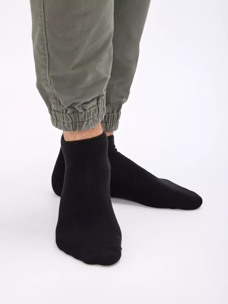 Wezege Siyah Kısa Çoraplar 12 Çift Pamuk 146393802 Siyah