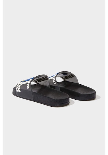 Defacto Erkek Çocuk Desenli Yüksek Taban Terlik F0035a825smbk23 Siyah