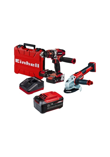 Einhell TE-CD 18/48 Li-i Üç Akülü Darbeli Matkap Vidalama + Axxio Taşlama Seti