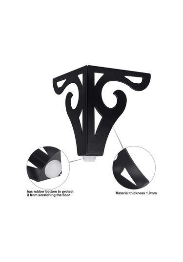 Üçgen Saç Tokası Tasarım Mobilya Ayakları, Krom Kaplamalı Ağır Hizmet Tipi Demir Destekler, Kaymaz Tasarımlı, Kanepeler Ve Dolaplar İçin Kolay Kurulum, 4'lü Set Diğer