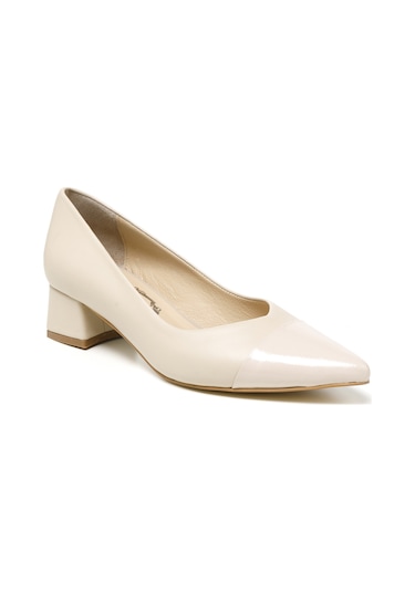 Topuklu/ Stiletto Kadın Rc-4006 Deriden Krem Krem