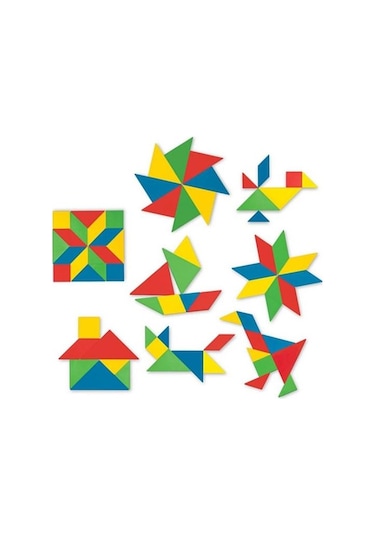 '+3 Yaş Tangram 28 Parça Kutulu (dede Oyuncak)