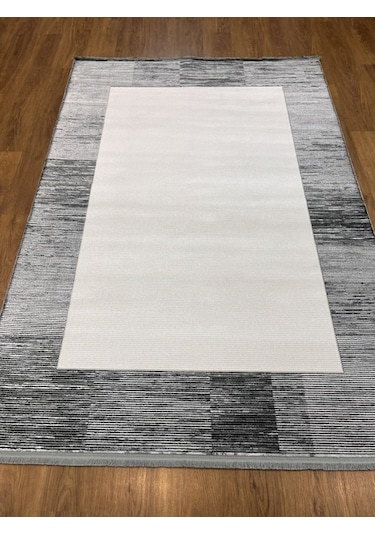 Akrilik Siyah, Beyaz Salon Halısı 160x230 Siyah, Beyaz