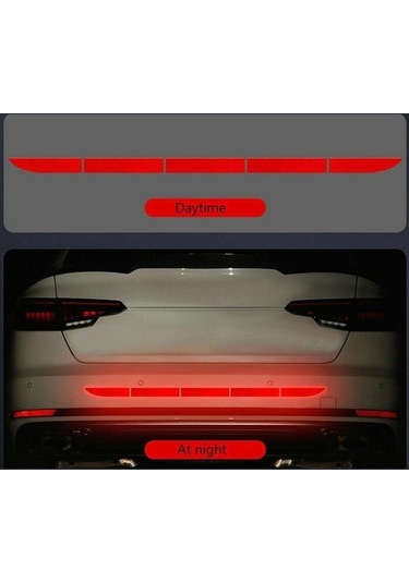 Kırmızı 5 Adet/takım Araba Yansıtıcı Çıkartmalar Su Geçirmez Araba Uyarı Etiketi Yansıtıcı Bant Araba Çıkartmaları Çıkartmalar Araba Gövde Vücut