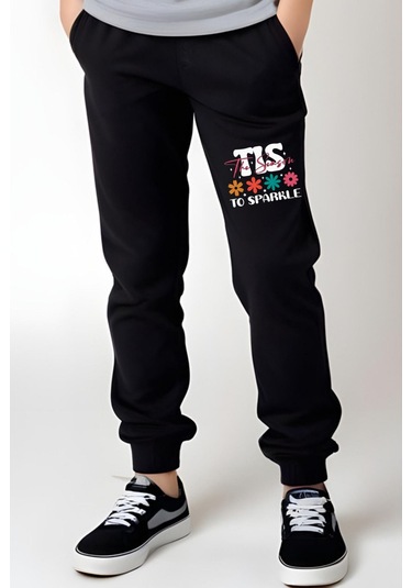 Tıs Baskılı Kız Çocuk Tişört Ve Eşofman Alt-üst Takım Gri