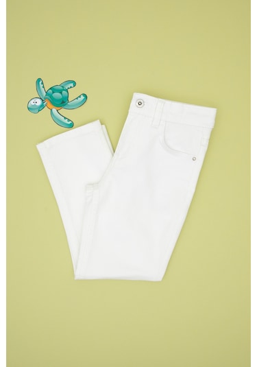 U.s. Polo Assn. Erkek Çocuk Beyaz Pantolon Jean 50304256-dn0015 Whıte