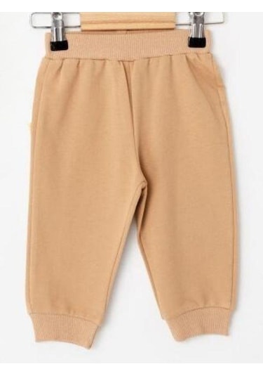Erkek Çocuk Cep Detaylı Eşofman Takım-14228 Kahverengi
