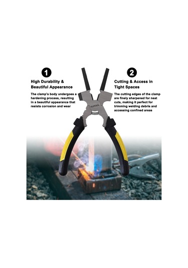 Tenfowee 7" Çok Fonksiyonlu Kaynak Pensesi - Kesme, Çekiç Ve Kaynak Tutma Özellikli