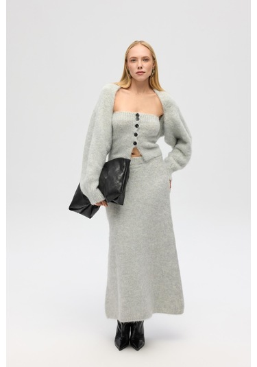 Vintera Gri Üçlü Triko Takım Gri