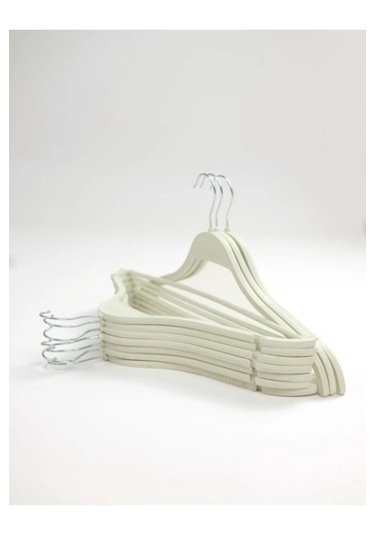 10'lu Siyah, Beyaz, Kahve Plastik Askı Seti Dayanıklı Kıyafet Askıları, Ev Ve Ofis Kullanımı İçin Beyaz