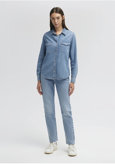Mavi - Merida All Blue İndigo Mavisi Jean Gömlek 1210662-86492 Mavi