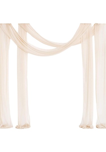 Homyl Düğün Kemeri Drapaj Masa Koşucusu Arka Plan Temalı Şampanya