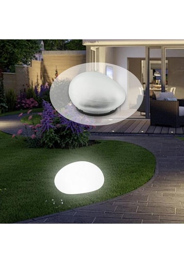 Suntek Çim Yürüyüş Yolu Bahçe İçin Çakıl Şeklinde Beyaz Işık