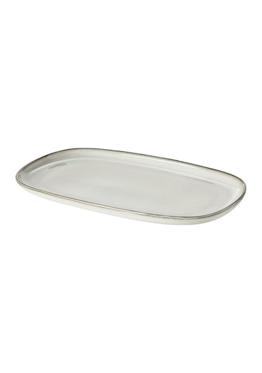 Servis Tabağı, Gri, 31x19 Cm Gri